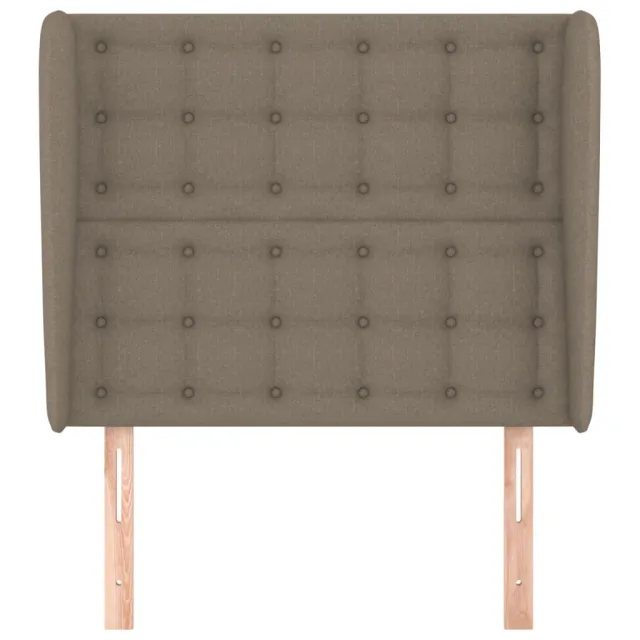 Tête de lit avec oreilles Taupe 103x23x118/128 cm Tissu