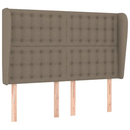 Tête de lit avec oreilles Taupe 147x23x118/128 cm Tissu