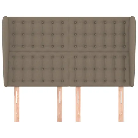 Tête de lit avec oreilles Taupe 147x23x118/128 cm Tissu