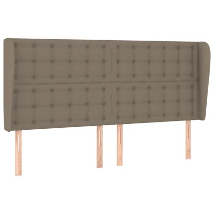 Tête de lit avec oreilles Taupe 163x23x118/128 cm Tissu 2
