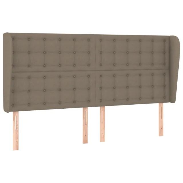 Tête de lit avec oreilles Taupe 163x23x118/128 cm Tissu