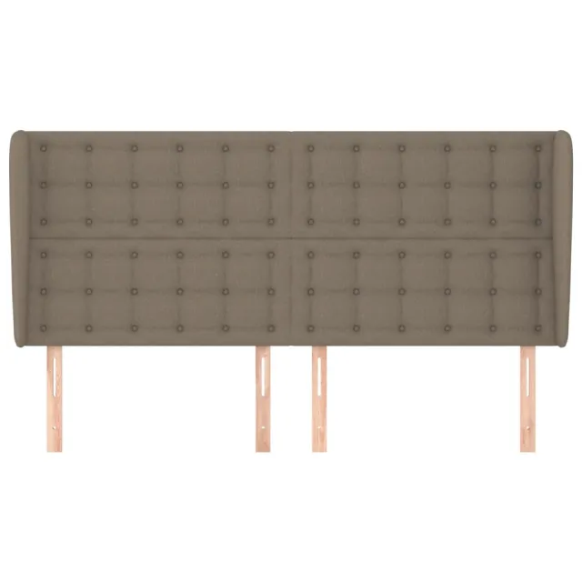 Tête de lit avec oreilles Taupe 183x23x118/128 cm Tissu