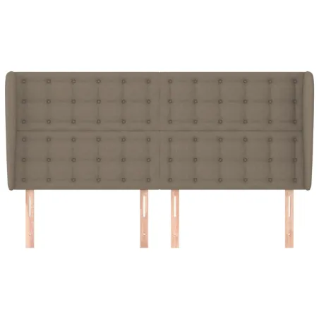 Tête de lit avec oreilles Taupe 183x23x118/128 cm Tissu