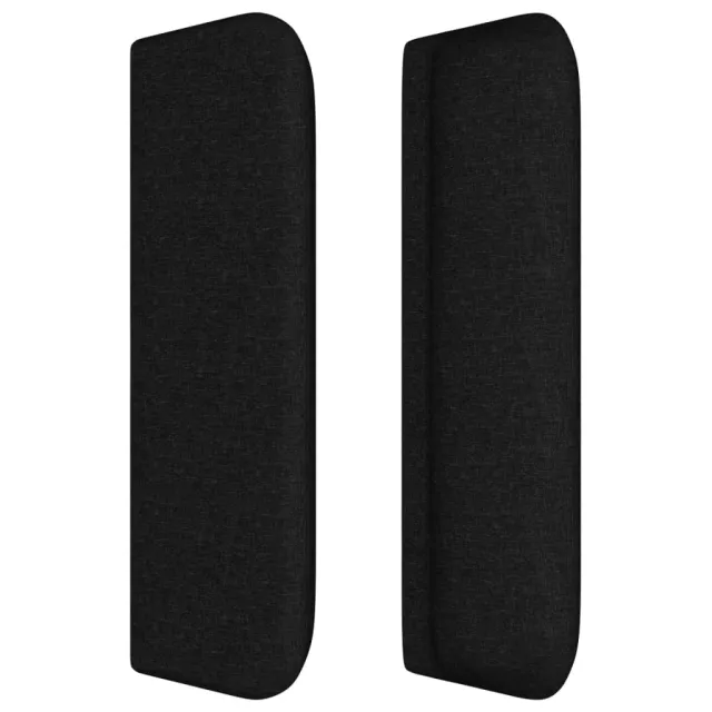 Tête de lit avec oreilles Noir 83x16x78/88 cm Tissu