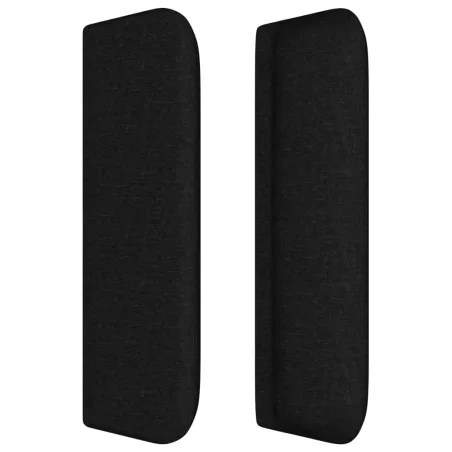 Tête de lit avec oreilles Noir 83x16x78/88 cm Tissu