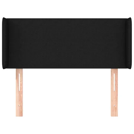 Tête de lit avec oreilles Noir 93x16x78/88 cm Tissu