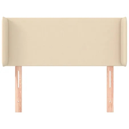 Tête de lit avec oreilles Crème 93x16x78/88 cm Tissu
