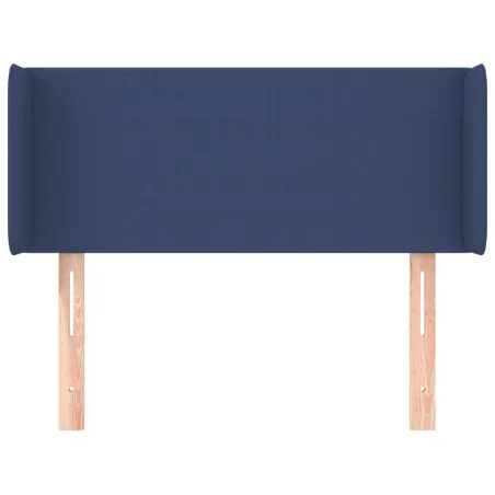 Tête de lit avec oreilles Bleu 93x16x78/88 cm Tissu