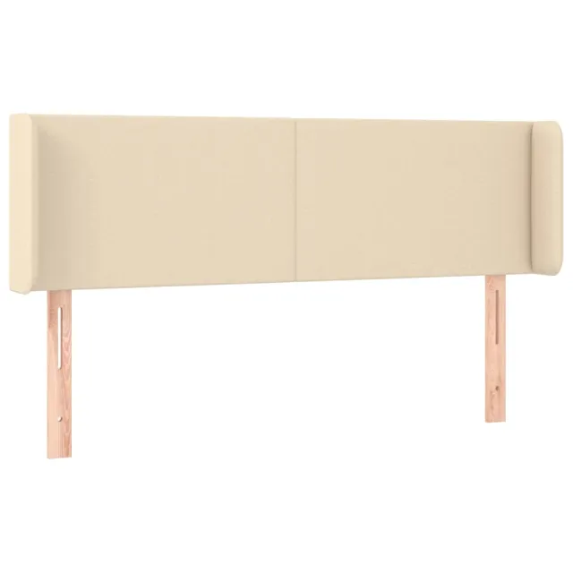 Tête de lit avec oreilles Crème 147x16x78/88 cm Tissu