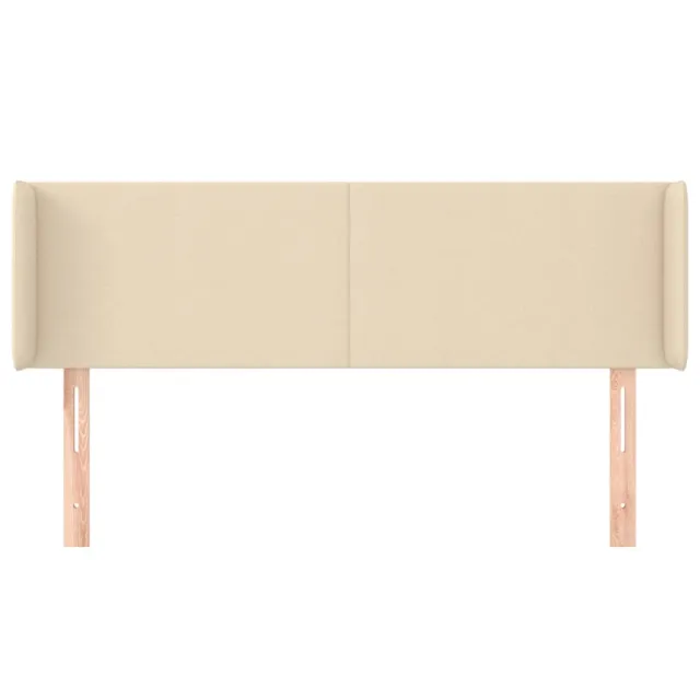 Tête de lit avec oreilles Crème 147x16x78/88 cm Tissu