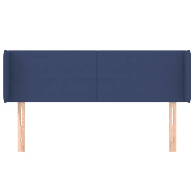 Tête de lit avec oreilles Bleu 147x16x78/88 cm Tissu