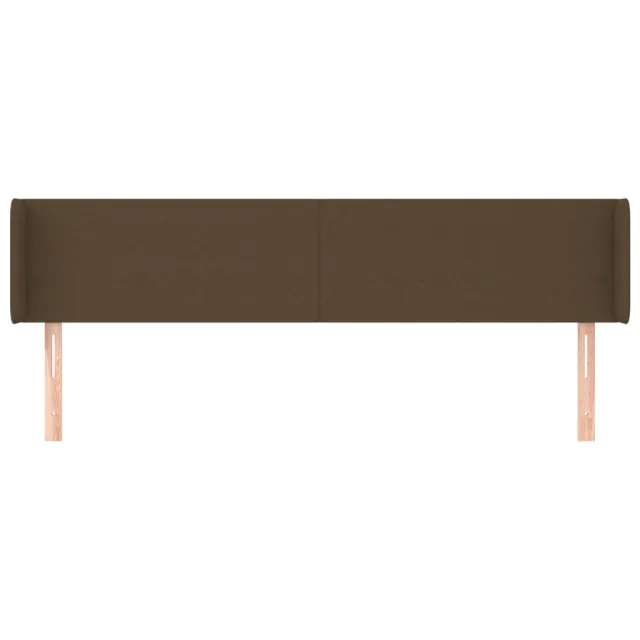 Tête de lit avec oreilles Marron Foncé 183x16x78/88 cm Tissu
