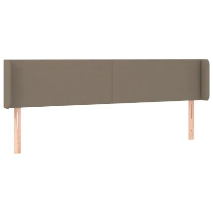 Tête de lit avec oreilles Taupe 183x16x78/88 cm Tissu 2