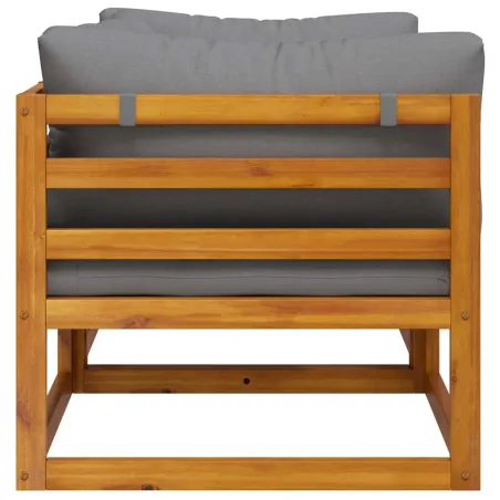 Canapés d'angle sectionnels 2 pcs avec coussins Gris foncé