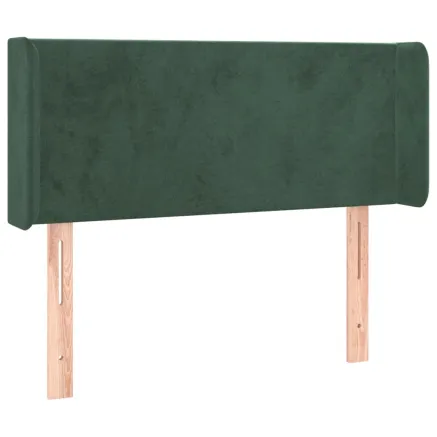 Tête de lit avec oreilles Vert foncé 83x16x78/88 cm Velours 2