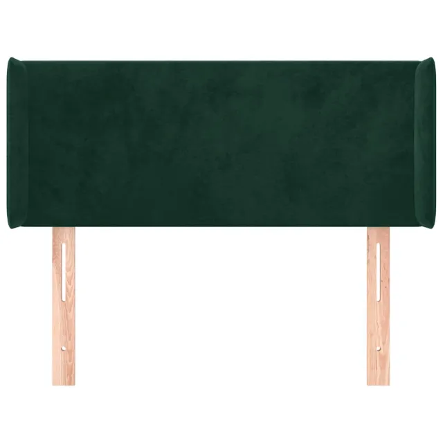 Tête de lit avec oreilles Vert foncé 83x16x78/88 cm Velours