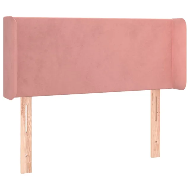Tête de lit avec oreilles Rose 93x16x78/88 cm Velours