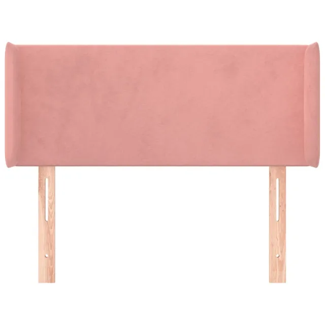 Tête de lit avec oreilles Rose 103x16x78/88 cm Velours