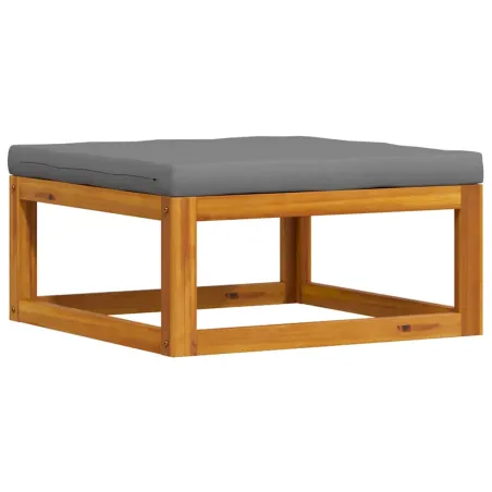 Salon de jardin 3 pcs avec coussins Bois d'acacia solide