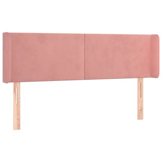 Tête de lit avec oreilles Rose 147x16x78/88 cm Velours