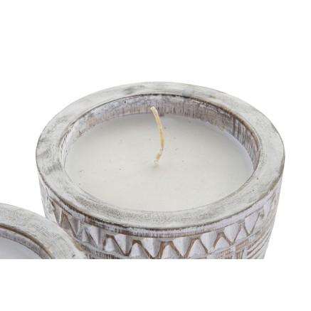 Vela DKD Home Decor Madera Cera (2 Unidades) 2