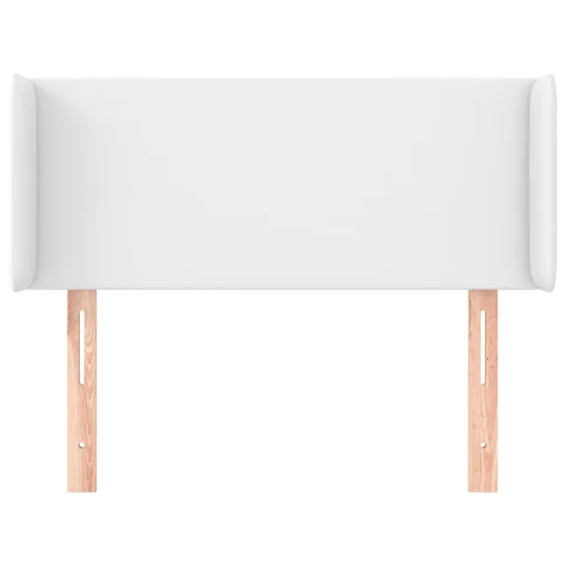 Tête de lit avec oreilles Blanc 93x16x78/88 cm Similicuir