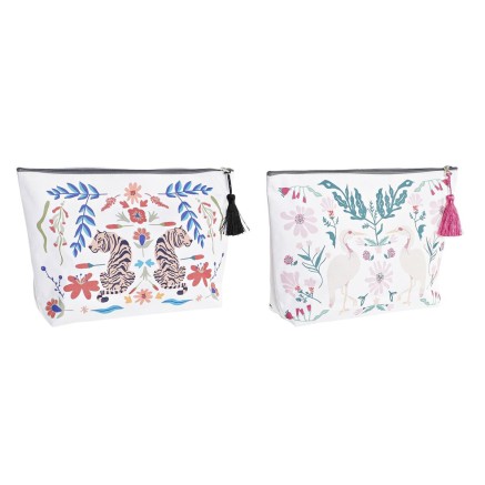 Toilet Bag DKD Home Decor Beige White Multicolour Modern (33 x 8 x 21