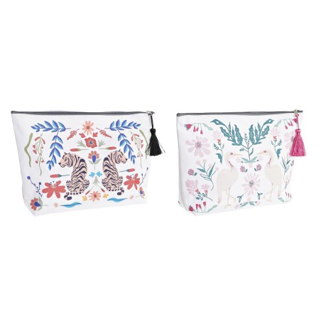 Toilet Bag DKD Home Decor Beige White Multicolour Modern (33 x 8 x 21