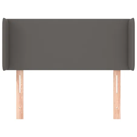 Tête de lit avec oreilles Gris 93x16x78/88 cm Similicuir