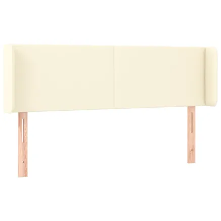 Tête de lit avec oreilles Crème 147x16x78/88 cm Similicuir 2