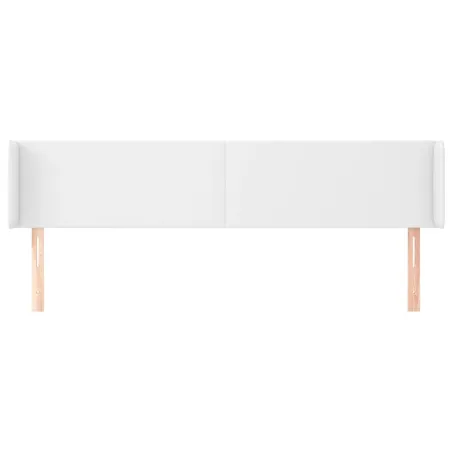 Tête de lit avec oreilles Blanc 163x16x78/88 cm Similicuir