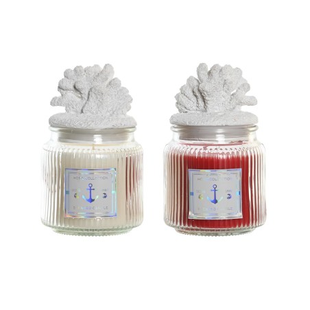 Bougie Parfumée DKD Home Decor Corail méditerranéen 430 g (2 Unité