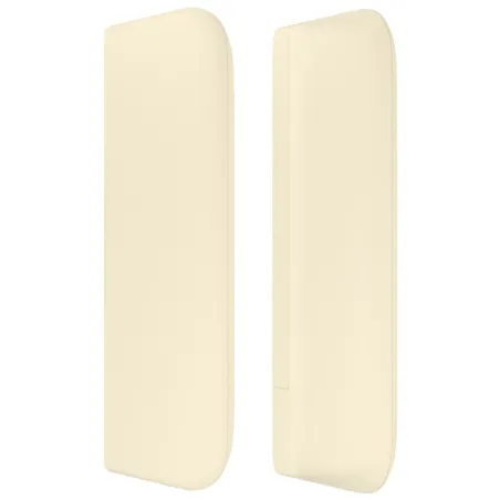 Tête de lit avec oreilles Crème 163x16x78/88 cm Similicuir