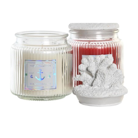 Bougie Parfumée DKD Home Decor Corail méditerranéen 430 g (2 Unité