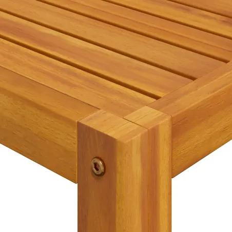 Salon de jardin 2 pcs avec coussin Bois d'acacia solide