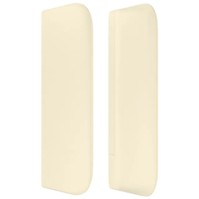 Tête de lit avec oreilles Crème 183x16x78/88 cm Similicuir
