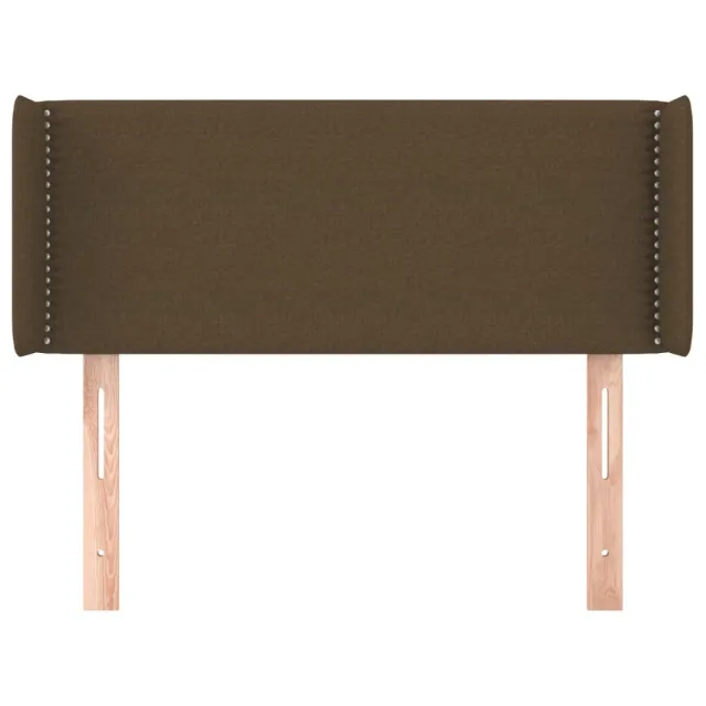 Tête de lit avec oreilles Marron Foncé 83x16x78/88 cm Tissu