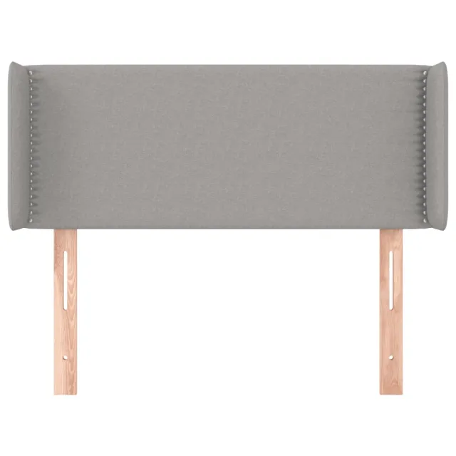Tête de lit avec oreilles Gris clair 93x16x78/88 cm Tissu