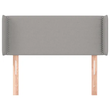 Tête de lit avec oreilles Gris clair 93x16x78/88 cm Tissu