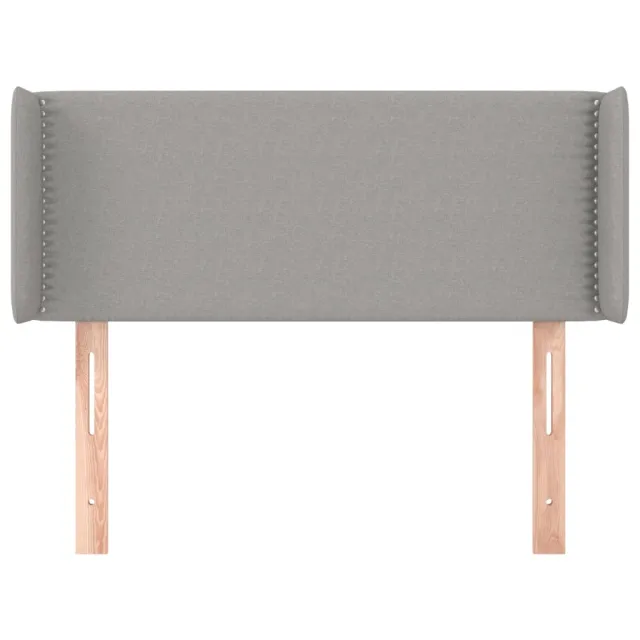 Tête de lit avec oreilles Gris clair 103x16x78/88 cm Tissu