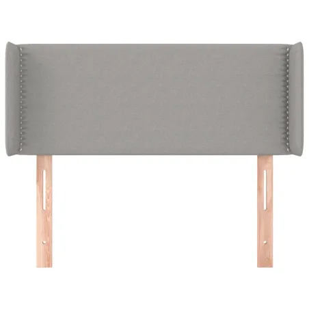 Tête de lit avec oreilles Gris clair 103x16x78/88 cm Tissu