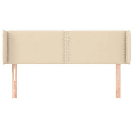 Tête de lit avec oreilles Crème 147x16x78/88 cm Tissu