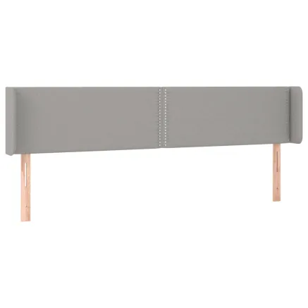 Tête de lit avec oreilles Gris clair 183x16x78/88 cm Tissu 2