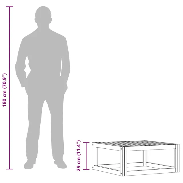 Table basse 68x68x29 cm Bois d'acacia solide