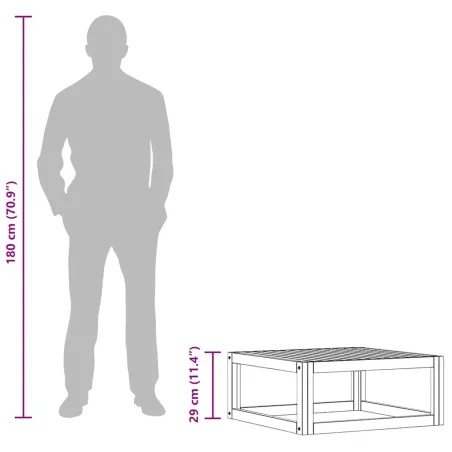 Table basse 68x68x29 cm Bois d'acacia solide