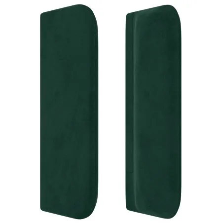 Tête de lit avec oreilles Vert foncé 83x16x78/88 cm Velours