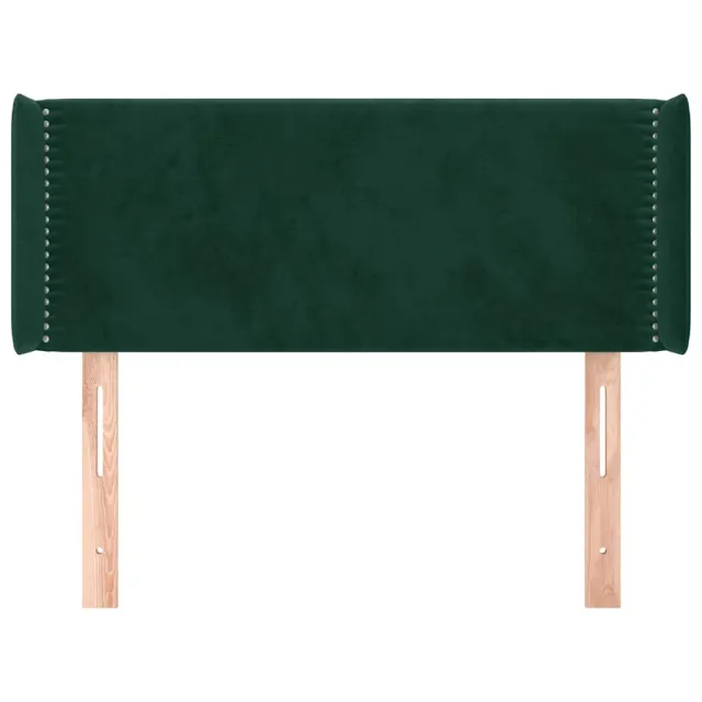 Tête de lit avec oreilles Vert foncé 93x16x78/88 cm Velours