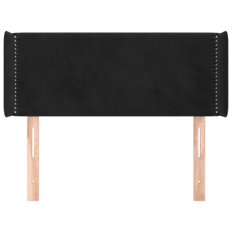 Tête de lit avec oreilles Noir 103x16x78/88 cm Velours