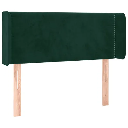 Tête de lit avec oreilles Vert foncé 103x16x78/88 cm Velours 2