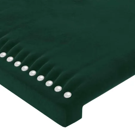 Tête de lit avec oreilles Vert foncé 103x16x78/88 cm Velours